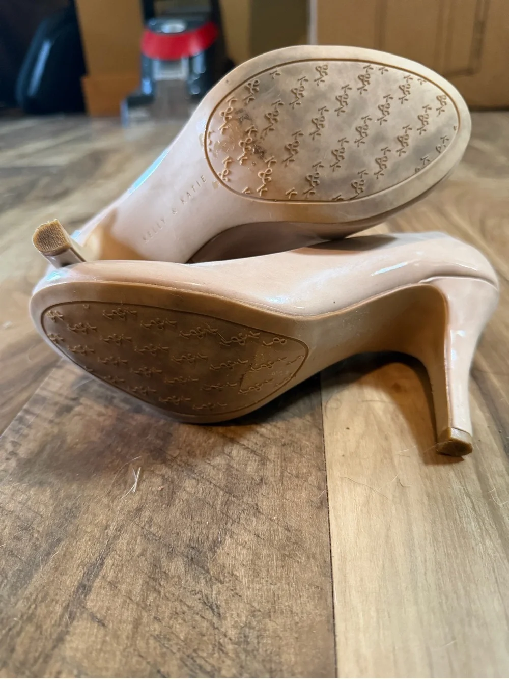 Kelly & Katie Blush Patent Round-Toe Heels